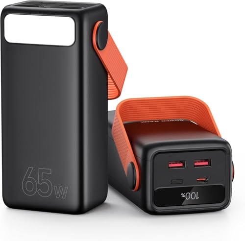 Batterie Externe 65W Laptop Power Bank 60000mAh, Charge Rapide Grande Capacité, Idéale pour Le...