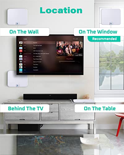 image for U MUST HAVE Amplified Digital HD TV Antenna Long 250+ Miles Range - Su