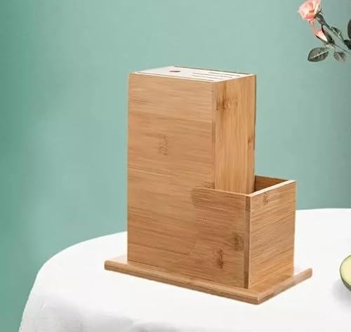 CEPPO SUPPORTO PORTA COLTELLI VUOTO (SENZA COLTELLI) IN LEGNO NATURALE DI BAMBOO