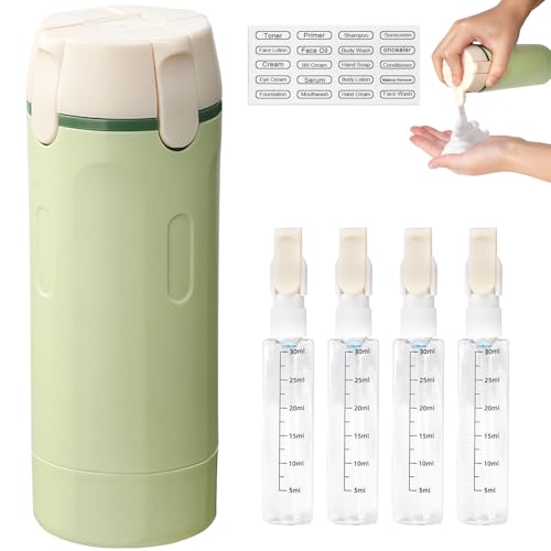 4 in 1 Refillable Travel Dispenser Bottles, Travel Bottles For Toiletries