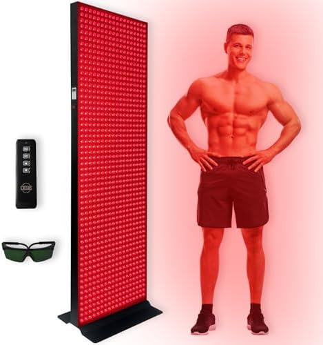 EXESAS Red Light Therapy Device for Full Body, 630nm, 660nm, 810nm & 850nm, Near Infrared Dual-Chip Clinical Grade LED Panel for Smooth Skin, Weight, Pain and Overall Wellness (1008LED)