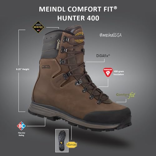 Meindl Men's Comfort-Fit Hunter 400 |Insulated Gore-Tex Waterproof Hunting Boot | Wide Toe Box | Made in Germany2