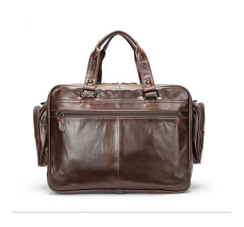 Serviette en cuir véritable pour ordinateur 15,6 pouces et voyage