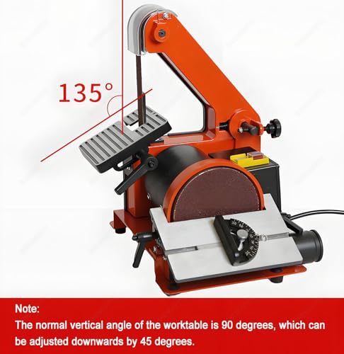 Ponceuse à bande et disque 0°-45° multifonction pour bois et métal