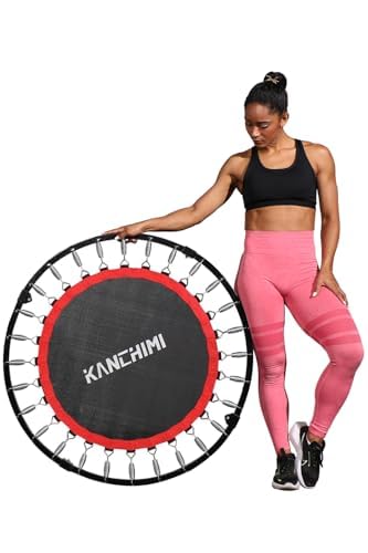 Kanchimi Black 40" Folding Fitness Trampoline for Adults, Max 330lbs
