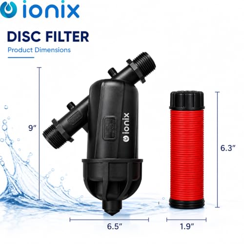 Image of IONIX 1 Inch Y Type Disc Filter for Water Tank | High Efficiency Disc Filtration | BSP Thread Inline Sediment Filter | Dirt, Sand Protection for Home, Irrigation & Pipeline