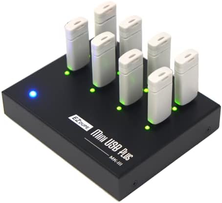 [New Update Version] EZ DUPE 1 to 7 Mini USB Plus MK III Duplicator - Standalone USB Flash Media Thumb Drive Compact Copier (DM-FU0-8V07B)