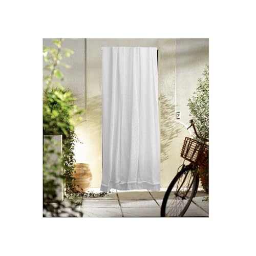 POYET MOTTE Rideau Blanc Marseillais tissé 140 x 225cm
