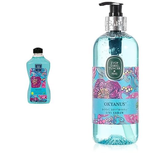 Eyüp Sabri Tuncer Doğal Zeytinyağlı Sıvı Sabun Okyanus 1,5 L Pet Şişe (1 x 1500 ml) xEyüp Sabri Tuncer Doğal Zeytinyağlı Sıvı Sabun Okyanus Kokulu Pet Şişe (500 ml)
