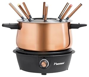 Bestron Elektrisches Fondue-Set Kupfer 8 Personen AFD850CO
