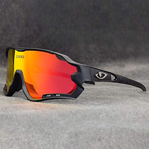 Óculos De Ciclismo 2020 Giro 3 Lentes MTB Speed Bike UV400 (Preto-Laranja)