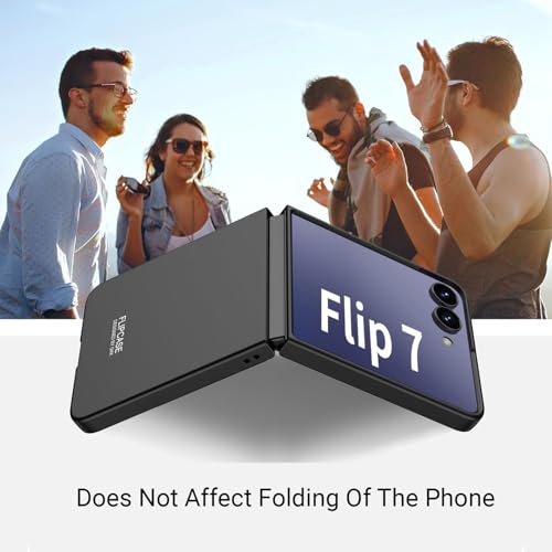 Image of Kapa Ultra Thin Back Case for Samsung Galaxy Flip7 / Z Flip 7 | Full Body Protection Hard Back Cover (Black)
