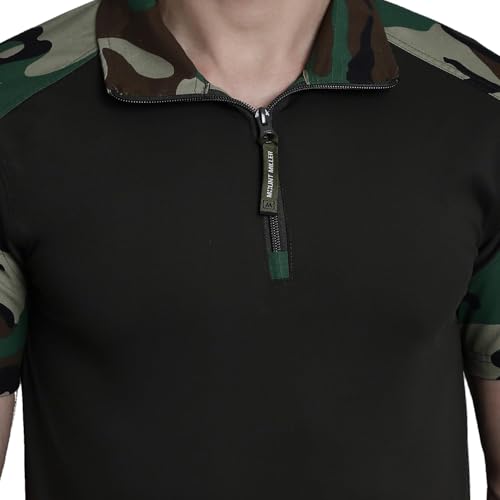 Image of MOUNTMILLER Men's Short Sleeve Ripstop Tactical Polo T-Shirt | Anti-Odor | Moisture-Wicking | UV Protective| Ideal for Hiking & Trekking, Outdoor