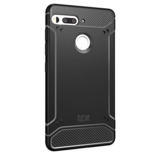 Essential Phone PH-1 Case, TUDIA Carbon Fiber Design Lightweight [TAMM] TPU Bumper Shock Absorption Cover for Essential Phone PH-1 (Black) - Thumbnail 4