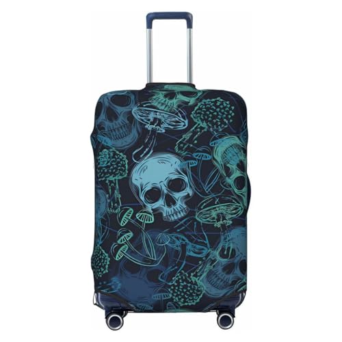 Blue Camouflage Grunge Style Travel Luggage Cover Suitcase Protector Bag,Double-Sided Printed Fits 18-32 Inch Luggage,Suitcase Sleeve For Kid And Adult,Medium