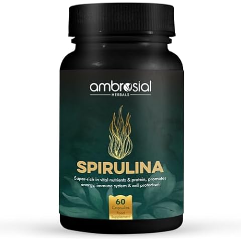 Ambrosial Spirulina Capsules - Vegan Protein Supplement Cover
