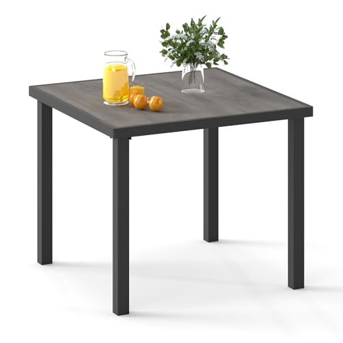Coreporch Outdoor Anti-Corrosion Dining Table,Black 1 Pcs