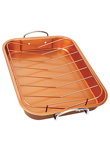 Copper D02725 H-02725-WV Turkey Roaster Pan, Size, One Color