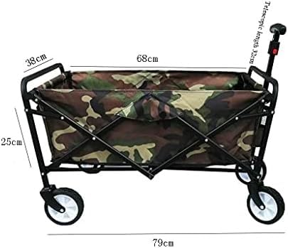 Carretilla plegable de 4 ruedas - Carrito plegable portátil para camping, jardín y bricolaje - Capacidad 70KG miniatura 5