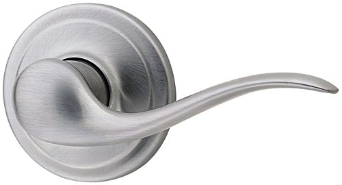 Image of Kwikset Tustin Interior Passage Door Handle, Lever For Closet and Hallway Doors, Reversible Non-Locking Handle Lever, Satin Chrome, 1 Count (Pack of 1)