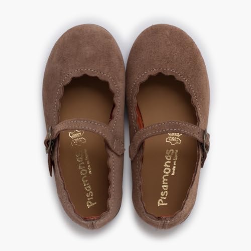 Chaussures Babies en suède à boucles et vagues pour fillette