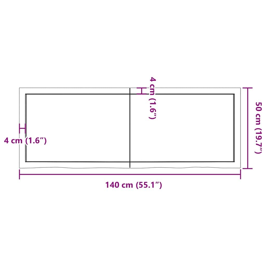 Tischplatte Hellbraun 140x50cm Massivholz Eiche Für Esszimmer Büro Küche Wohnzimmer DIY BAU Ersatz Möbel