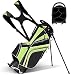 Tangkula Golf Stand Bag w/6 Way Divider Carry Organizer Pockets Storage Sunday Golf Bag(Green)