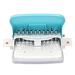 Paper Binding Machine, Handheld Spiral Binder, A4-A7 Compatible, Light Blue
