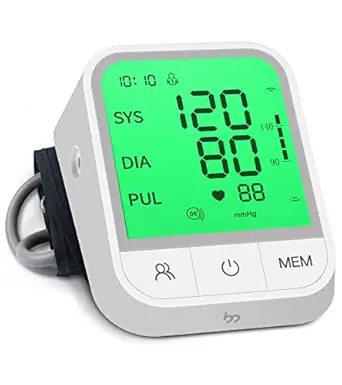 Blood Pressure Monitor with large display and adjustable cuff