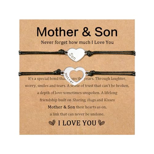 GBTBYS 2 Pcs Mother Son Bracelet Mom Son Gifts