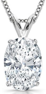 Addicting Charms925 Sterling Silver Solitaire 3.00 Carat Cubic Zirconia Pendant. [Jewelry]