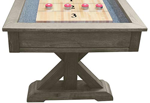 Playcraft Brazos River 16' Weathered Gray Pro-Style Shuffleboard Table #TOP4