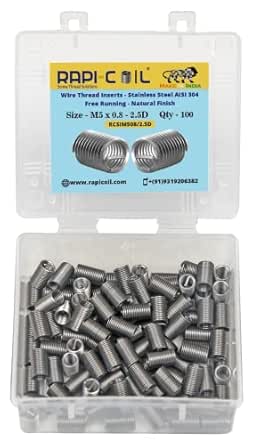 50pcs Stainless Steel SS304 Coiled Wire Helical Screw Thread Inserts M6 X 1.0 3d Length I.93754620 - View #8