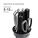 KITCHENDAO Universal Knife Block knife holder with Scissors Slot, Detach for Easy Cleaning, Visible Clear Barrel, Unique Slot Design to Protect Blades, Mother's Day Gift for Mom Grandma