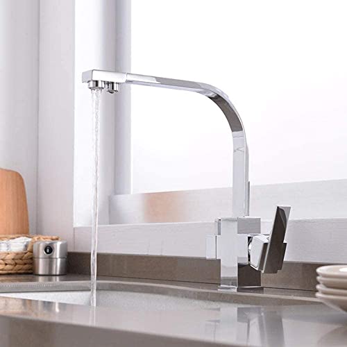Kitchen Faucet, 360° Rotatable Kitchen Faucet Kitchen Hot And Cold Brass 3 In 1 Mixer Tap For Water Filter Multifunction Kitchen Sink Faucet #TOP3