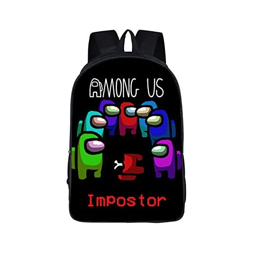 MHLYY Mochila Among us Escolar, Juego Among Us Bolsas Escolares de Impresión 3D Bolsa, Bolso de Bolsillo Oxford de Moda Impermeable para Chico e Niña