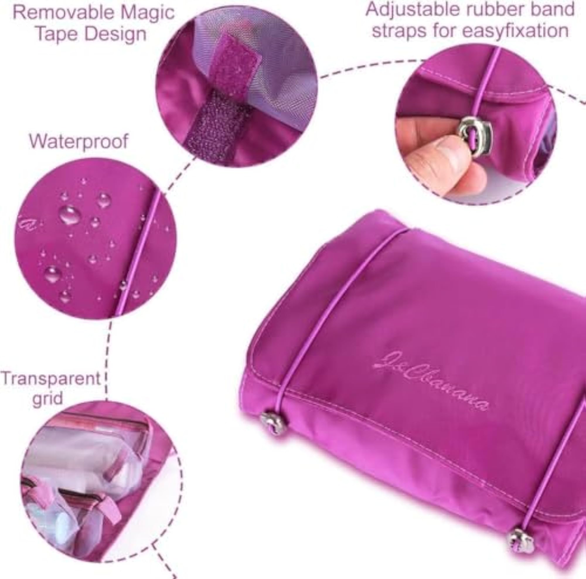 4-in-1 Foldable Toiletry Bag for Travel, Portable Hanging Organizer