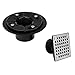 Square Design Tile-In Floor Shower Drain, ABS Adjustable Shower Drain Base,Lower Drain Body Fit 2