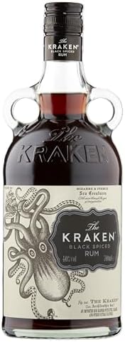 Kraken Black Spiced Rum 40% ABV 70cl | Rich Vanilla, Cinnamon, Clove & Exotic Spice Notes | Cocktails, Mixing & Gifts