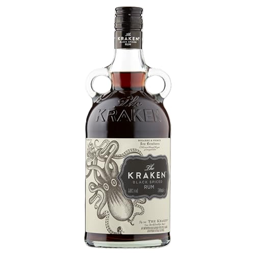 Kraken Black Spiced Rum 40% ABV 70cl | Rich Vanilla Cinnamon Clove & Exotic Spice Notes | Cocktails Mixing & Gifts