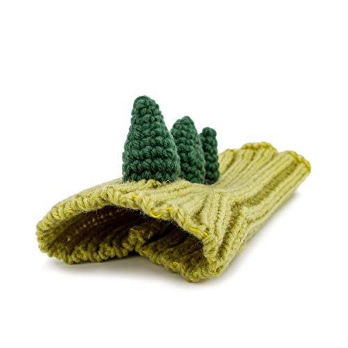 Zoo Snoods Dinosaur Costume For Dogs, Medium - Warm No Flap Ear Wrap Hood For Pets, Godzilla Dog Outfit For Winters, Halloween, Christmas & New Year, Soft Yarn Ear Covers #TOP2