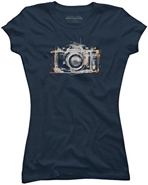 35mm Women's Large Navy Blue Graphic T Shirt - Design By Humans