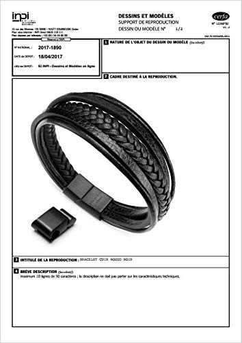 murtoo Mens Leather Bracelet with Magnetic Clasp Cowhide Multi-Layer Braided Leather Mens Bracelet - Thumbnail 7