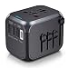 Travel Adapter, Galidora Universal Travel Power Adapter Type C + 3 USB Fast Charging International World Power Plug Adapter Kit Wall Adapter USB Charger UK, EU, AU, US 200 Countries, USB Wall Charger