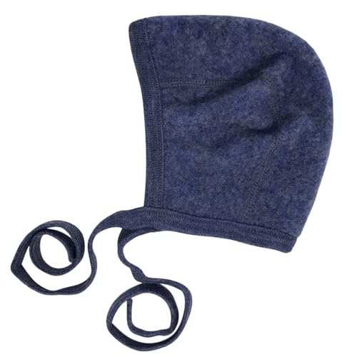 Image of Ecoable Newborn Baby Bonnet, 0–6 Months | Organic Merino Wool Fleece, Pilot Cap with Ear Protection for Infants
