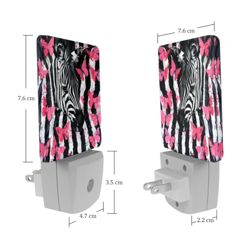 Lámparas de noche LED con sensor 2 unidades rosa miniatura 7