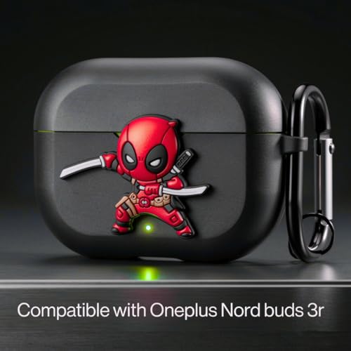 Image of kapture case Compatible with Oneplus nord Buds 3r / Oneplus nord Buds 3r case Cover with Hook,Cover with Silicone 360 Protection