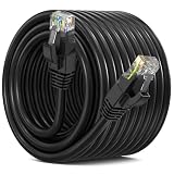 Maximm Cat 6 Ethernet Cable - 100 ft High-Speed LAN, Internet, Patch & Network Cable - UTP, 10Gbps, 550MHz Ethernet Cord - Black