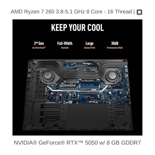 Image of HIDevolution [2025] ASUS TUF Gaming A18 FA808UH 18 inch FHD+ 144Hz IPS-Level, 3.8 GHz Ryzen 7 260, RTX 5050, 16 GB DDR5 RAM, 2 TB PCIe SSD, Windows 11 Home