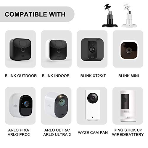 Sonomo Blink Outdoor Camera Mount 3Pcs, 360 Degree Adjustable Wall Mount Bracket For Blink Outdoor Camera And Blink Indoor Security Camera System Accessories (Black) #TOP5
